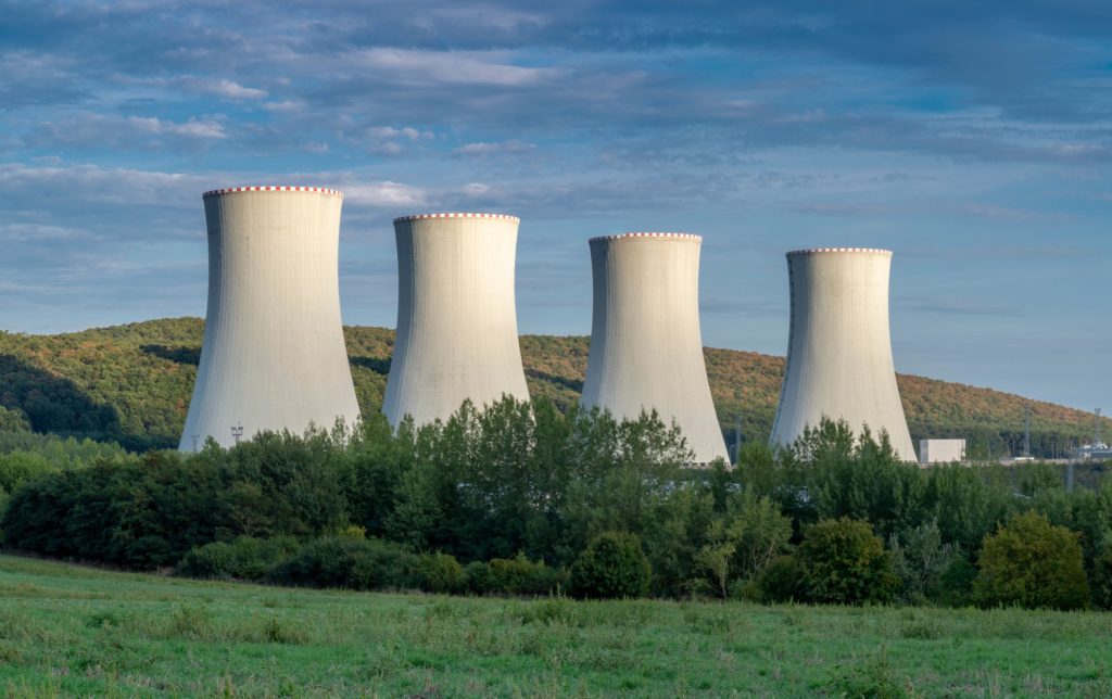 Beautiful shot of a Nuclear power station in Mochovce, Slovakia.